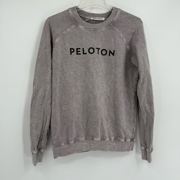Peloton Womens Classic Grey Stone Washed Crew Sweatshirt Size XS Pullover USA - Picture 9 of 9